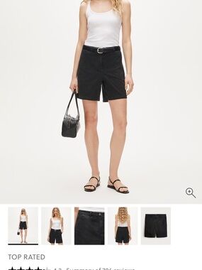 J. Crew Black Mid-Rise Tailored Shorts
